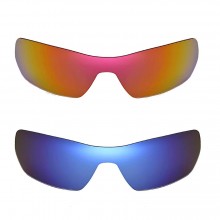 Walleva Fire Red + Ice Blue Polarized Replacement Lenses For Oakley Offshoot (OO9190 Series) Sunglasses